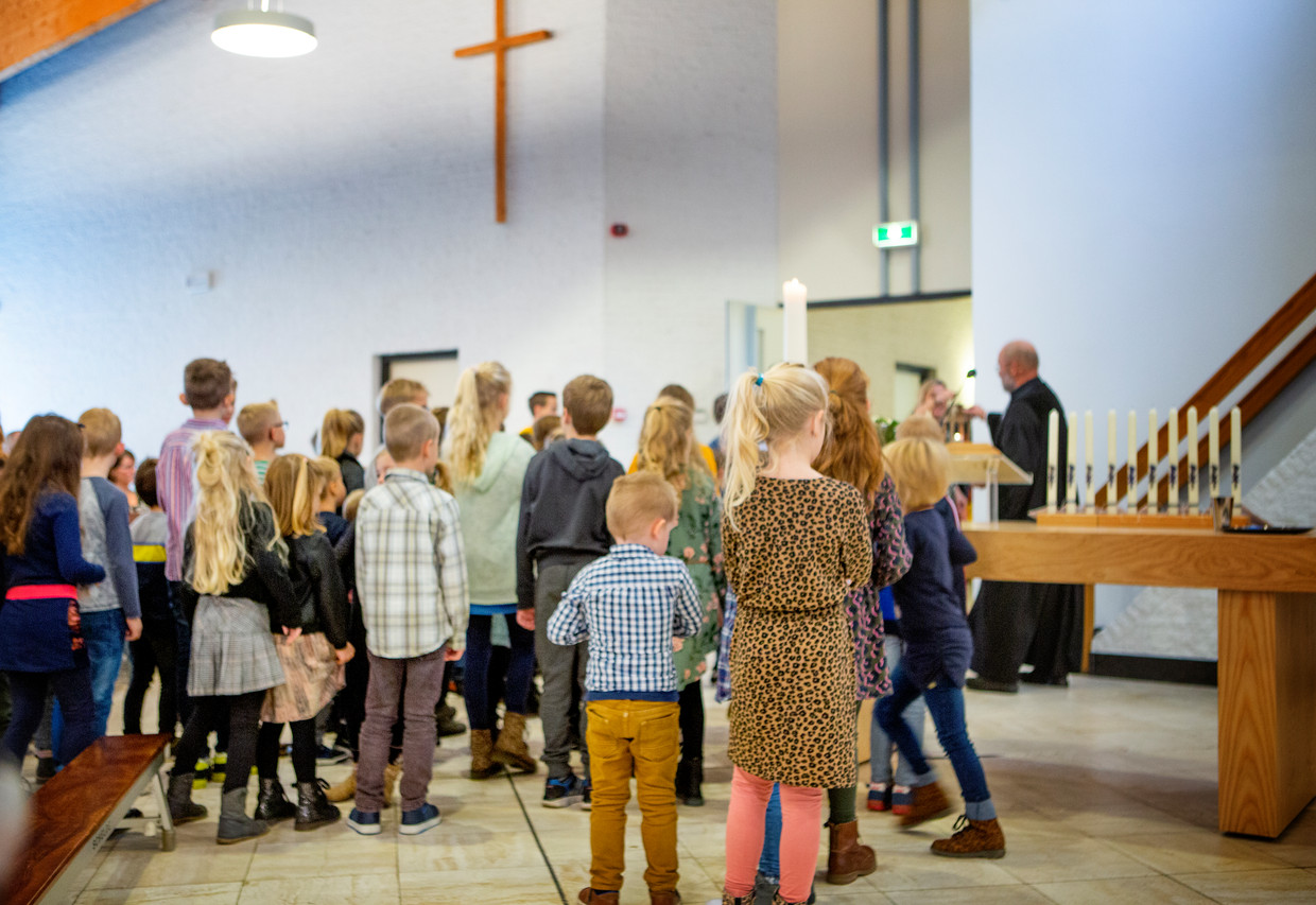 De protestantse Westerkerk in Veenendaal, waar dominee Teeuwissen het woord voert.  Beeld Maarten Hartman