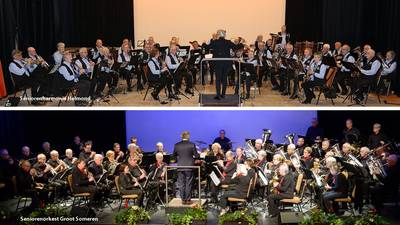 Seniorenorkest Groot Someren en Seniorenharmonie Helmond verzorgen samen een concert