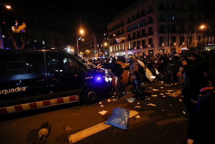 Clashes in Barcelona.