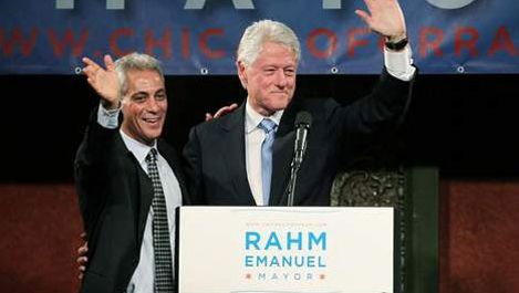 Rahm kan ook rekenen op de steun van ex-president Clinton.