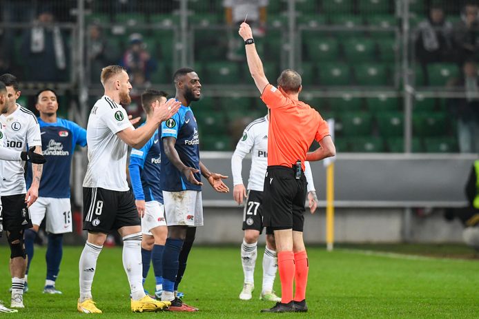 Bruno Martins Indi kreeg in Polen een rode kaart.