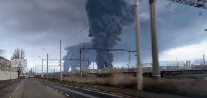 Cuplikan kota Odessa, yang menjadi sasaran rudal Rusia tadi malam.