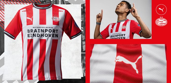 Het nieuwe thuisshirt van PSV.