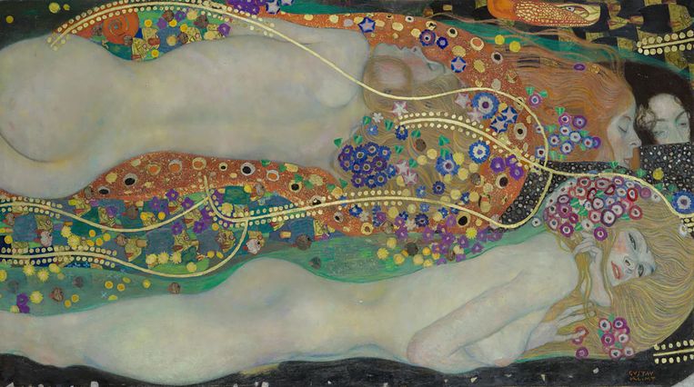 Waterslangen II van Gustav Klimt. Beeld Privécollectie, courtesy of HomeArt
