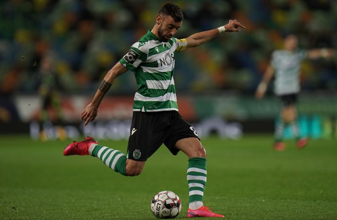 Bruno Fernandes in actie namens Sporting.