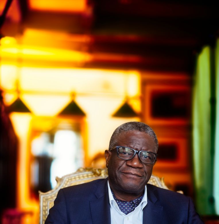 Dennis  Mukwege: ‘Als ik niet over de waarheid blijf spreken, zal ik nooit een vrij man zijn.’ Beeld Mark Kohn