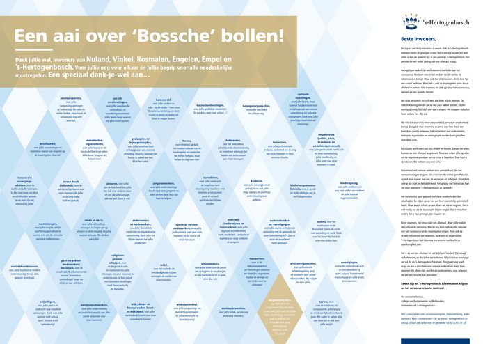 Het stadsbestuur geeft een aai over 'Bossche' bollen.