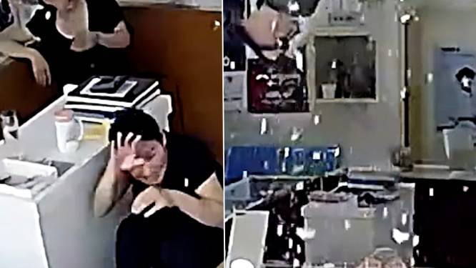 Klusjesman zakt door plafond winkel