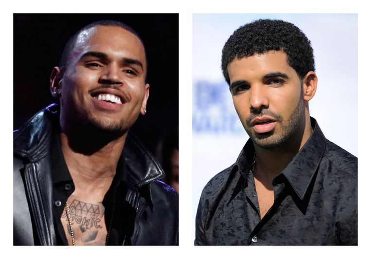 Chris Brown (links) en Drake. Beeld AP