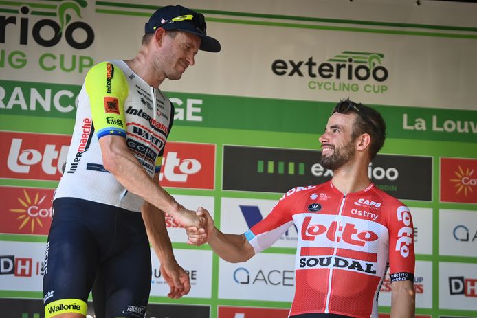 Alexander Kristoff en Victor Campenaerts.