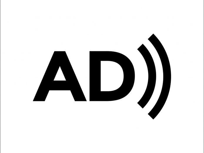 Het logo van audiodescriptie.