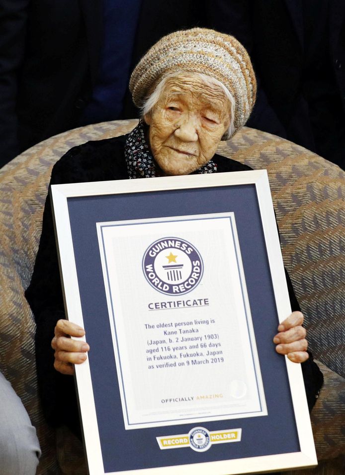 In maart vorig jaar werd Kane Tanaka door Guinness World Records uitgeroepen tot oudste persoon ter wereld.