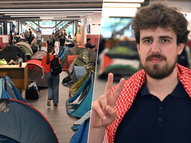 50 studenten bezetten campus van KU Leuven: “Met mijn neus in de boeken zitten? Niet zolang er een genocide bezig is”