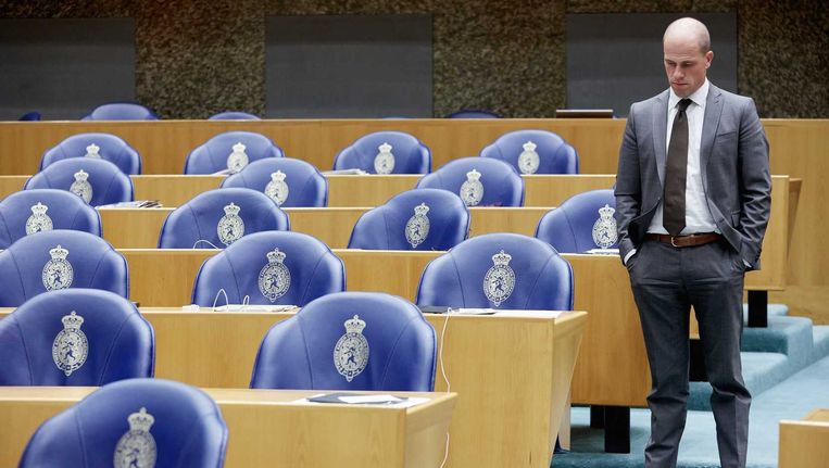 PvdA-leider Diederik Samsom in de Tweede Kamer. Beeld anp
