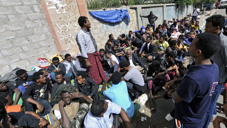 Vluchtelingen uit Eritrea in Jemen. Beeld epa