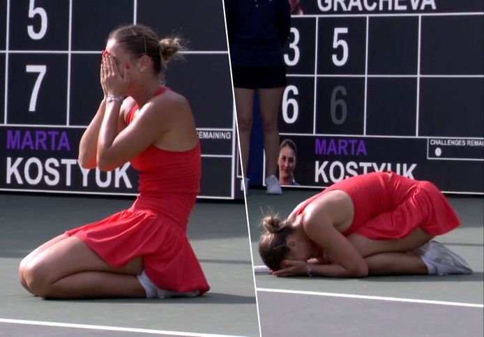 Marta Kostyuk wint tennistoernooi in Austin.