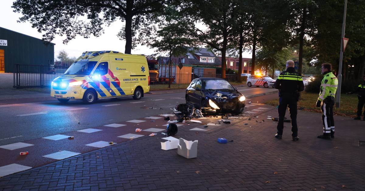 Ernstig ongeluk in Heerde: scooterrijder zwaargewond.
