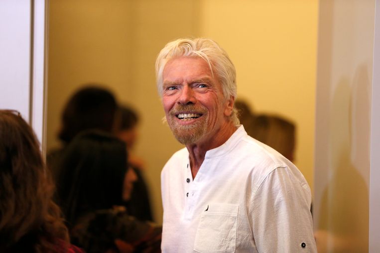 De Britse zakenman Richard Branson blijft, ondanks dat de beurswaarde van zijn bedrijf kelderde, optimistisch. Beeld Getty Images