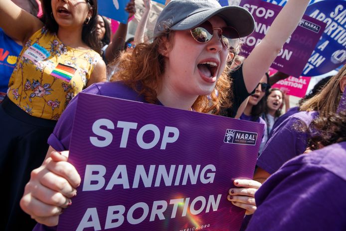 De strenge abortuswet lokte onder andere in Washington fel protest uit.