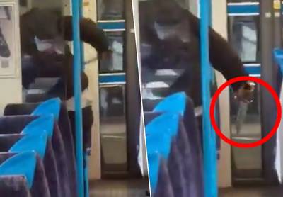 KIJK. Britse man gaat andere treinpassagier te lijf met groot mes, slachtoffer vecht voor zijn leven