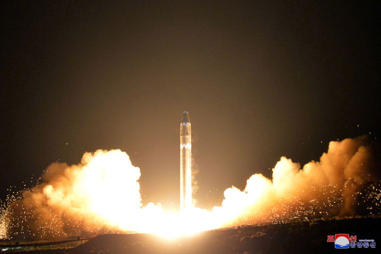 The Hwasong-15 missile of North Korea. Beeld AP