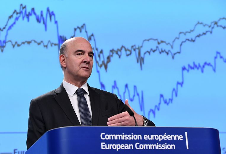 Europees Commissaris voor economie, financiën en belastingen, Pierre Moscovici. Beeld AFP