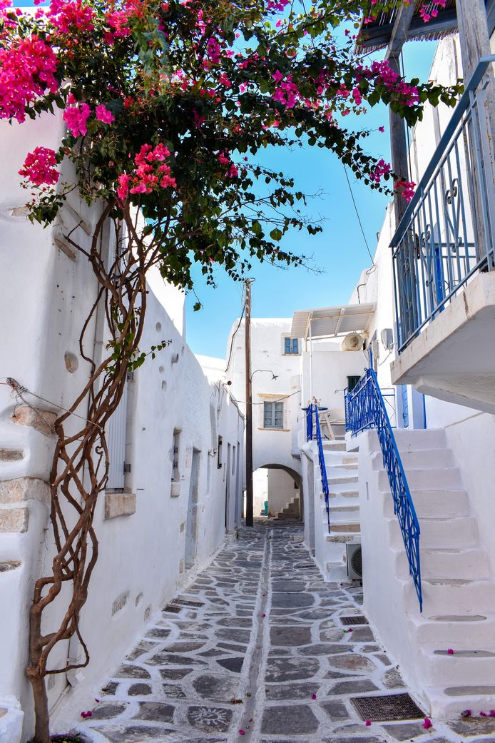 De typische traditionele architectuurstijl op Paros.