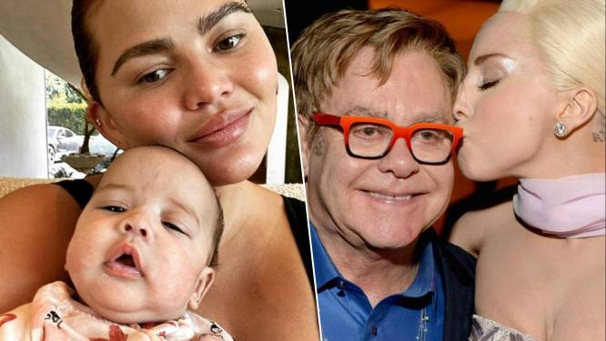 CELEB 24/7. Chrissy Teigen neemt een selfie met dochter Esti en Elton John viert de verjaardag van Lady Gaga