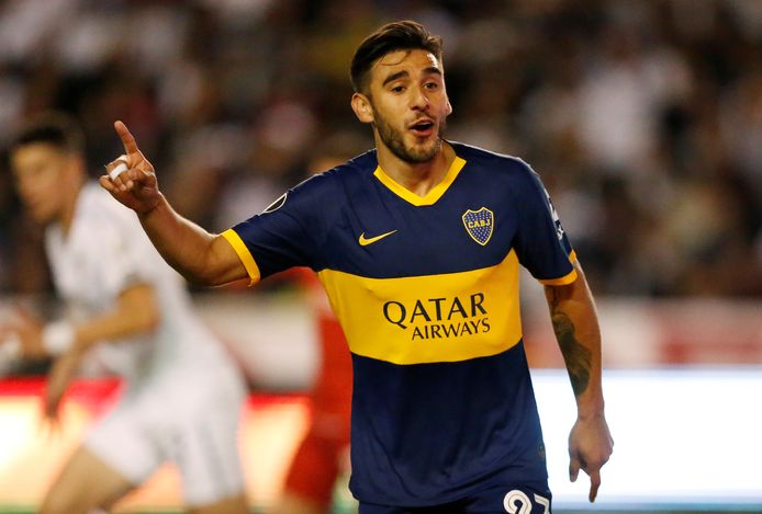 Eduardo Salvio viert zijn goal.