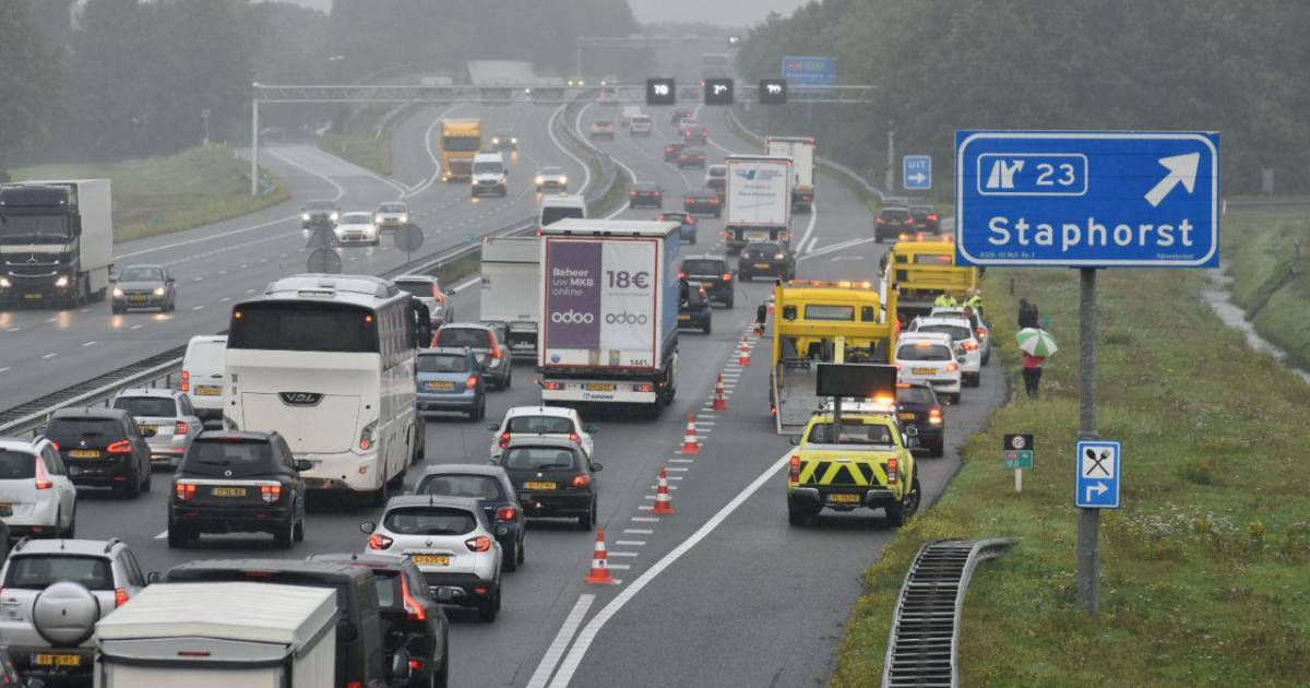 Ongevallen zorgen voor fileleed rond Apeldoorn, Deventer, Meppel en Zwolle.
