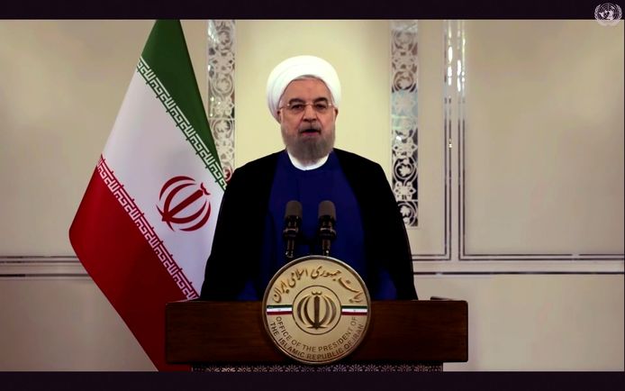 De Iraanse president Hassan Rouhani op archiefbeeld.
