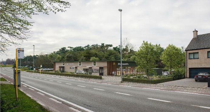 Zo zou de vestiging van McDonald's aan de Tromstraat eruit komen te zien.