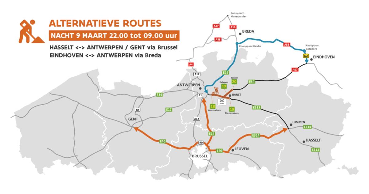 Brug over E313/E34 in Ranst wordt gesloopt: grote hinder verwacht ...