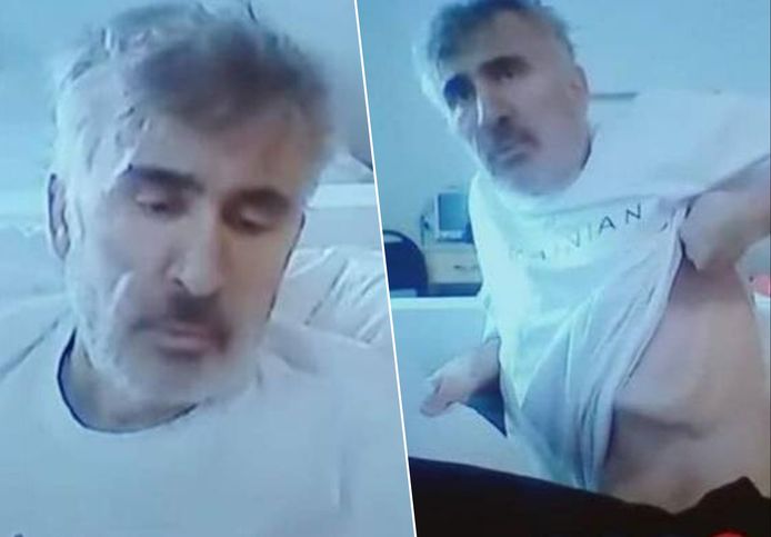 Former President of Georgia Mikheil Saakashvili in February 2023.