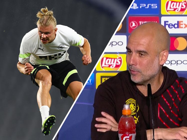 Guardiola vertrouwt vol op Haaland: 'Ga ik niet eens over in discussie'