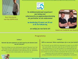 Middenstandsraad organiseert infoavond over cybersecurity en GDPR