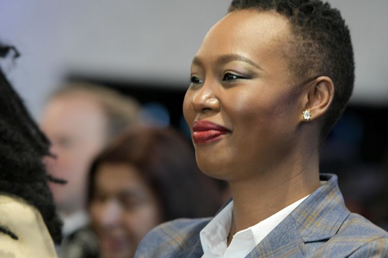De Zuid-Afrikaanse minister van Communicatie Stella Ndabeni-Abrahams.  Beeld Gallo Images via Getty Images
