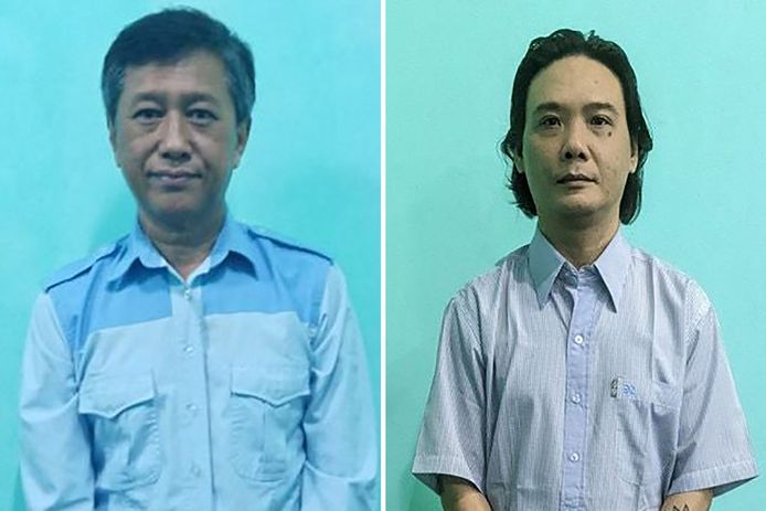 Phyo Zya Thaw en Ko Jimmy, twee van de vier mensen die de doodstraf zullen krijgen in Myanmar.