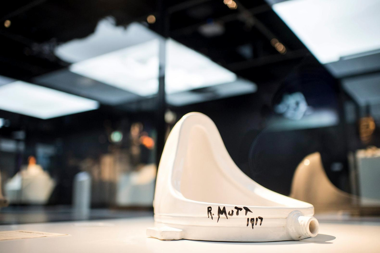 'Fountain', één van de 'readymades' van Marcel Duchamp. Beeld anp