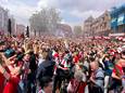 Het feest is dan echt los op de Markt na het kampioenschap van PSV.