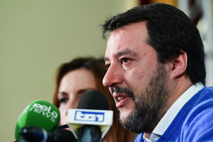 Matteo Salvini, leider van de rechts-populistische partij Lega Nord.