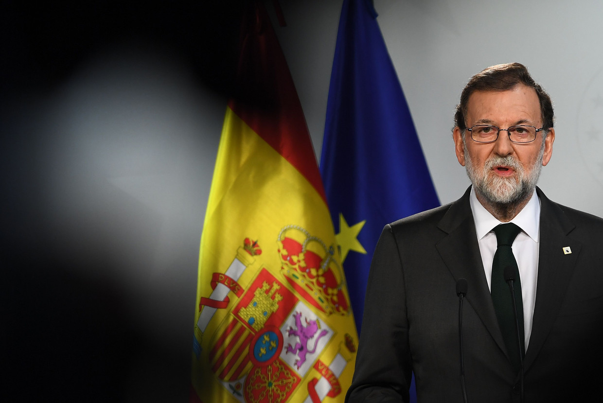 De Spaanse premier Mariano Rajoy. Beeld AFP