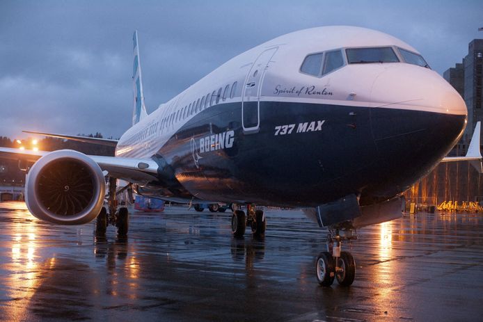 Een Boeing 737 MAX 8 op een vliegveld in de Verenigde Staten.
