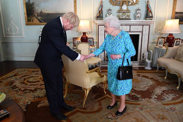 Johnson ontmoette de Britse koningin Elizabeth in juli.