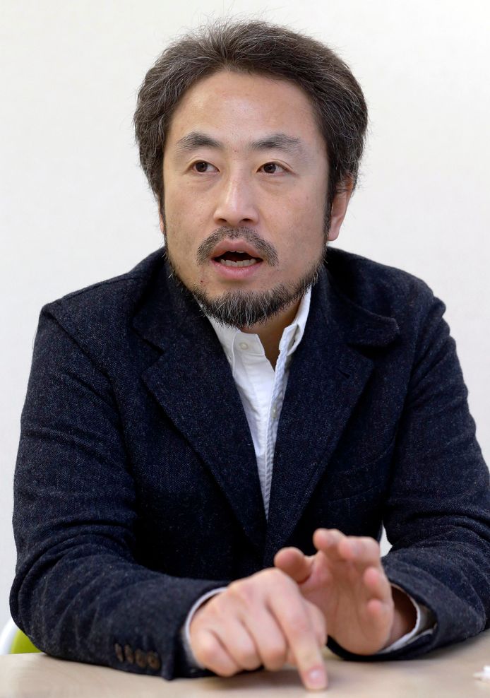 Jumpei Yasuda tijdens een interview in Tokio in februari 2015.