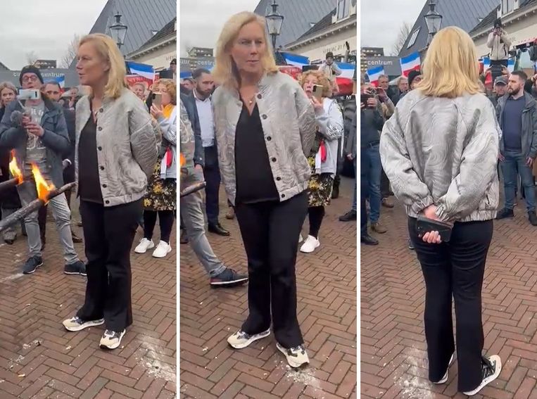 Minister Sigrid Kaag in het Overijsselse Diepenheim. Beeld Twitter