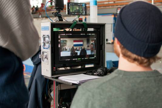 De set van bioscoopfilm Goud in sportcentrum De Scharen in Breda.