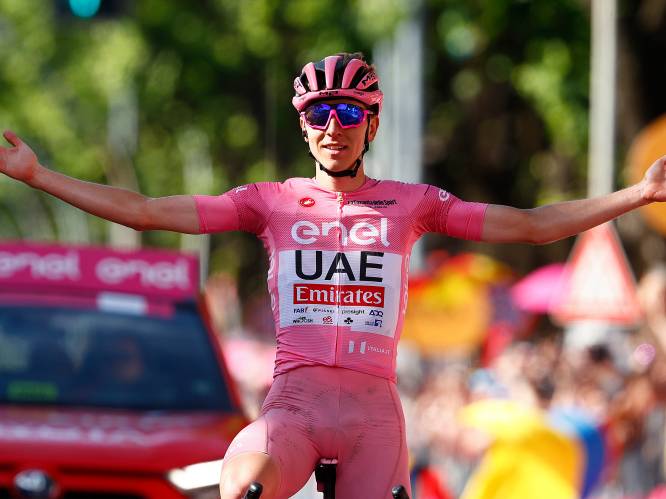 Tadej Pogacar bevestigt suprematie in Giro d’Italia met zesde ritzege, Thymen Arensman behoudt plek in klassement