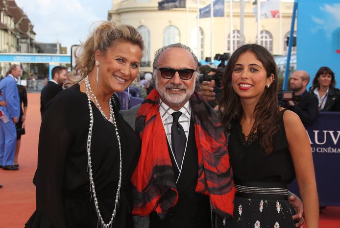 Met vrouw Natacha en dochter Helena op de rode loper tijdens een filmfestival.