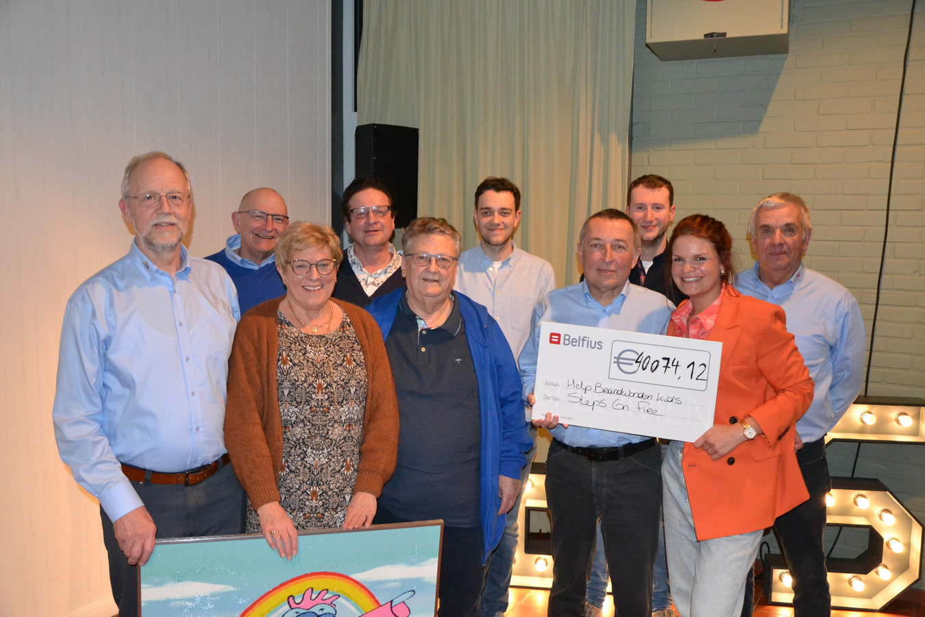Steps on fire schenkt recordbedrag aan help brandwonden kids foto